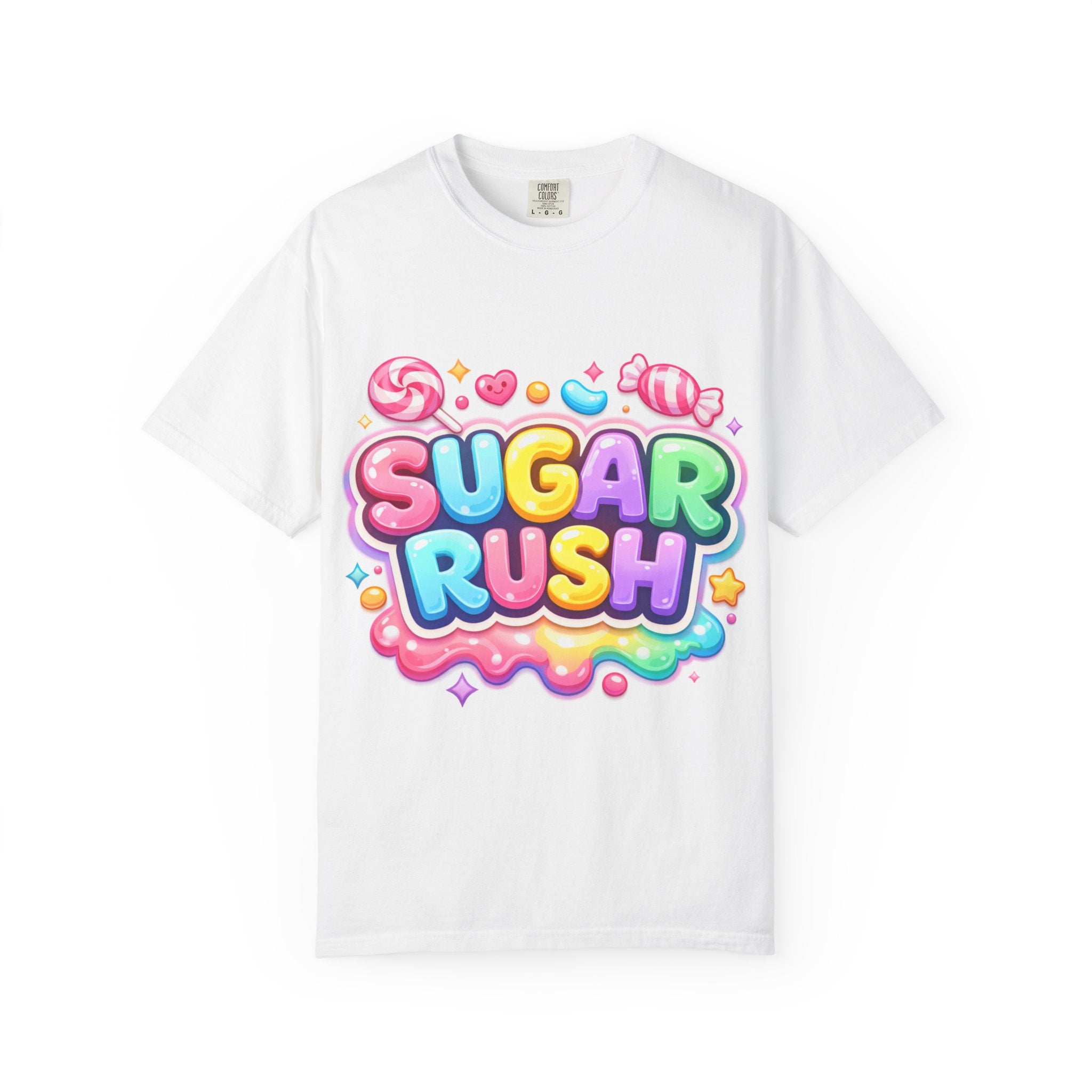 Sugar Rush T-Shirt — Colorful Candy Graphic Tee