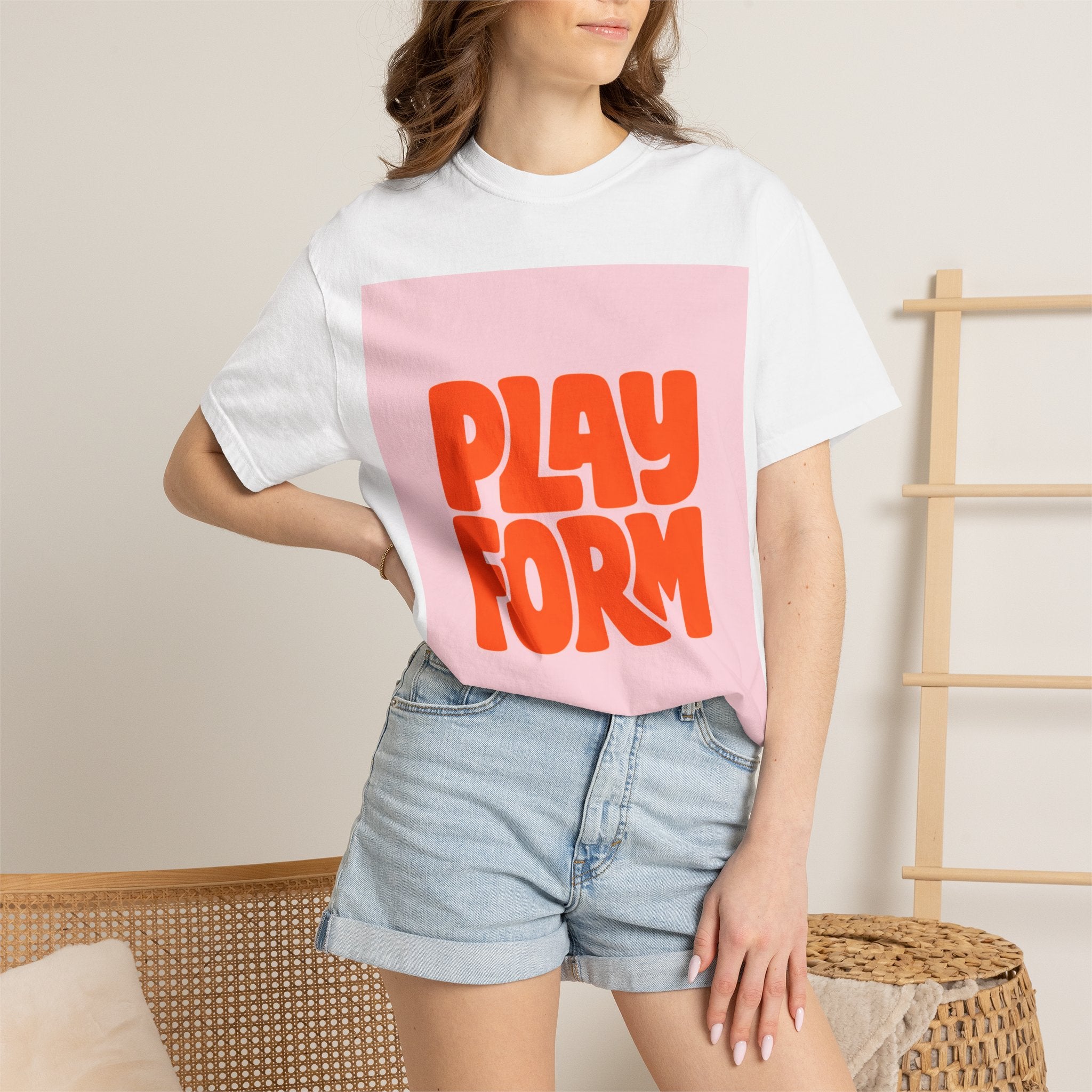 Playform Graphic T-Shirt — Retro Bubble Letter Design