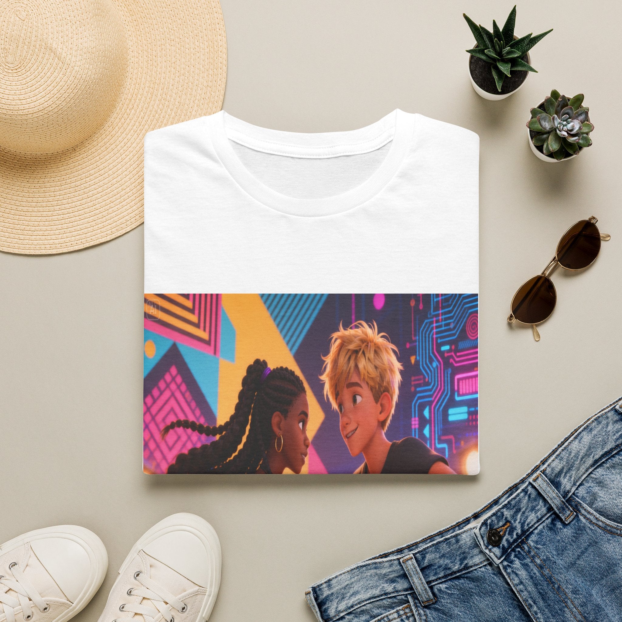 Graphic T-Shirt — Colorful Dance Scene Print