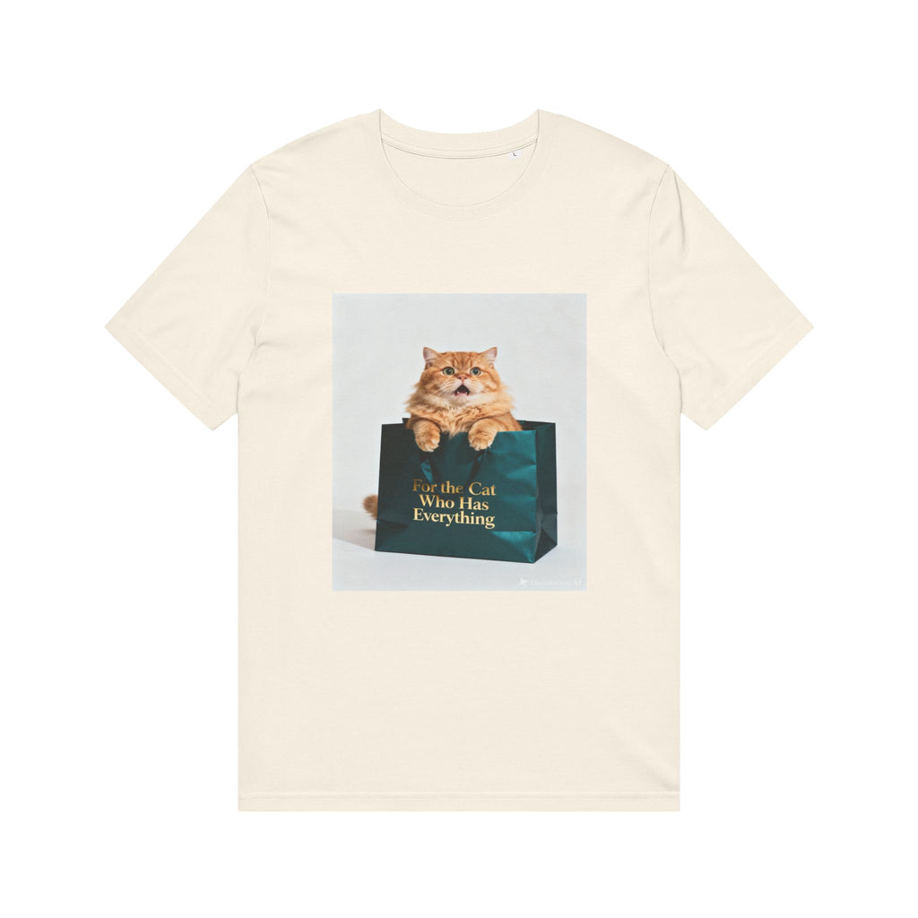 Cat in Bag T‑Shirt — "Whole Cat Who Has Everything" Cute Cat Graphic Tee