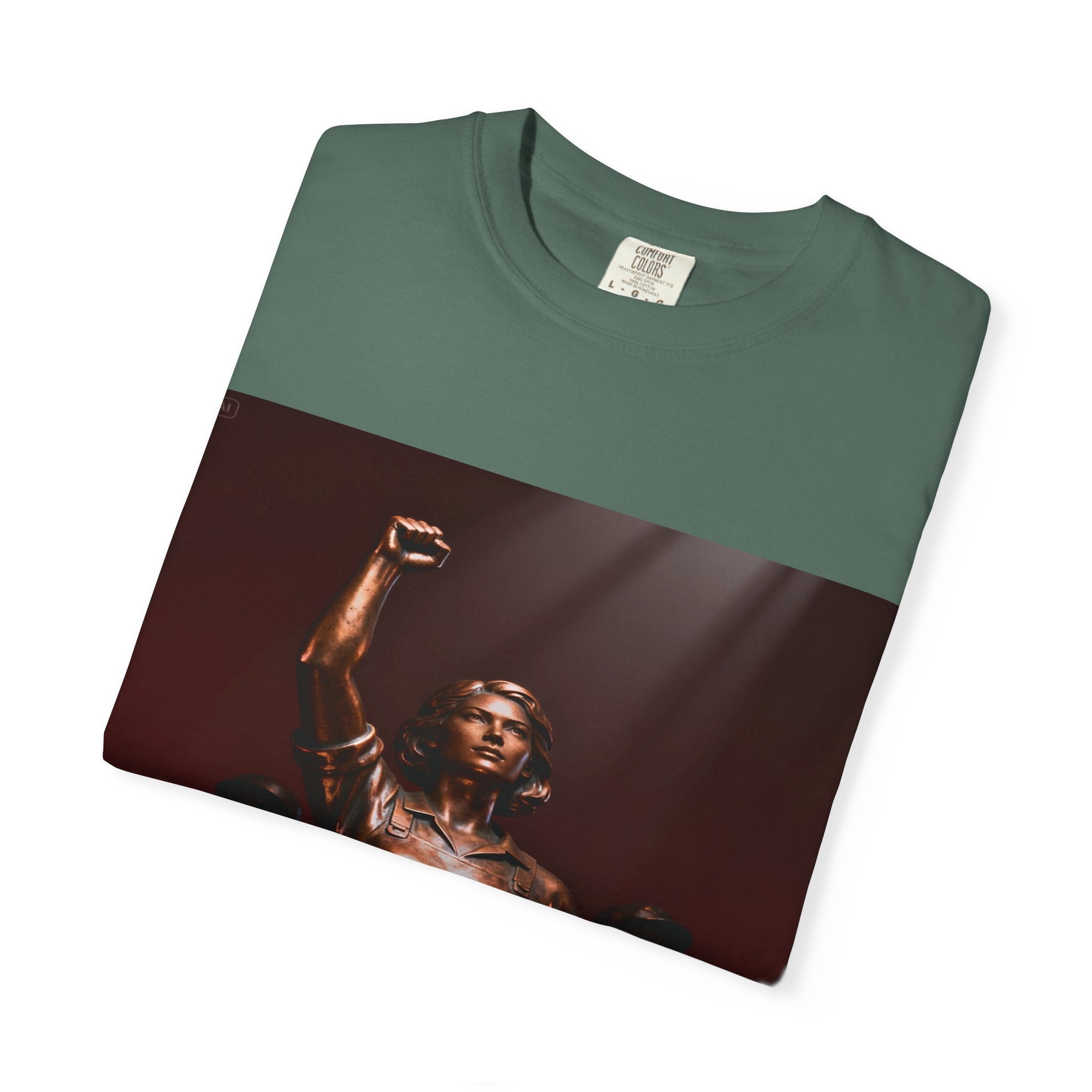 Power to the People – Revolutionary Worker Statue Poster | Socialist Art Print | Feminist Strength Wall Decor | Political Statement Artwork