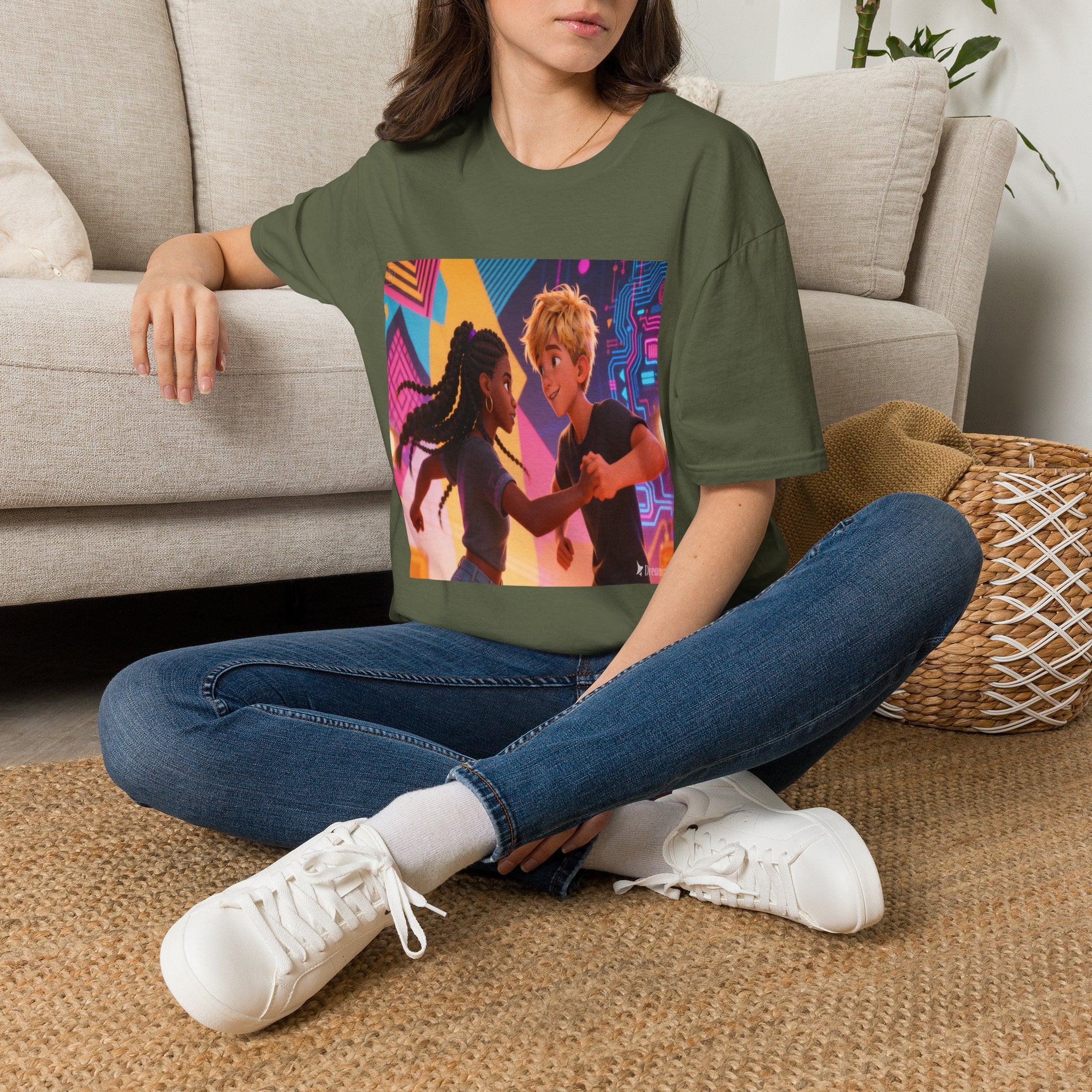 Graphic T-Shirt — Colorful Dance Scene Print