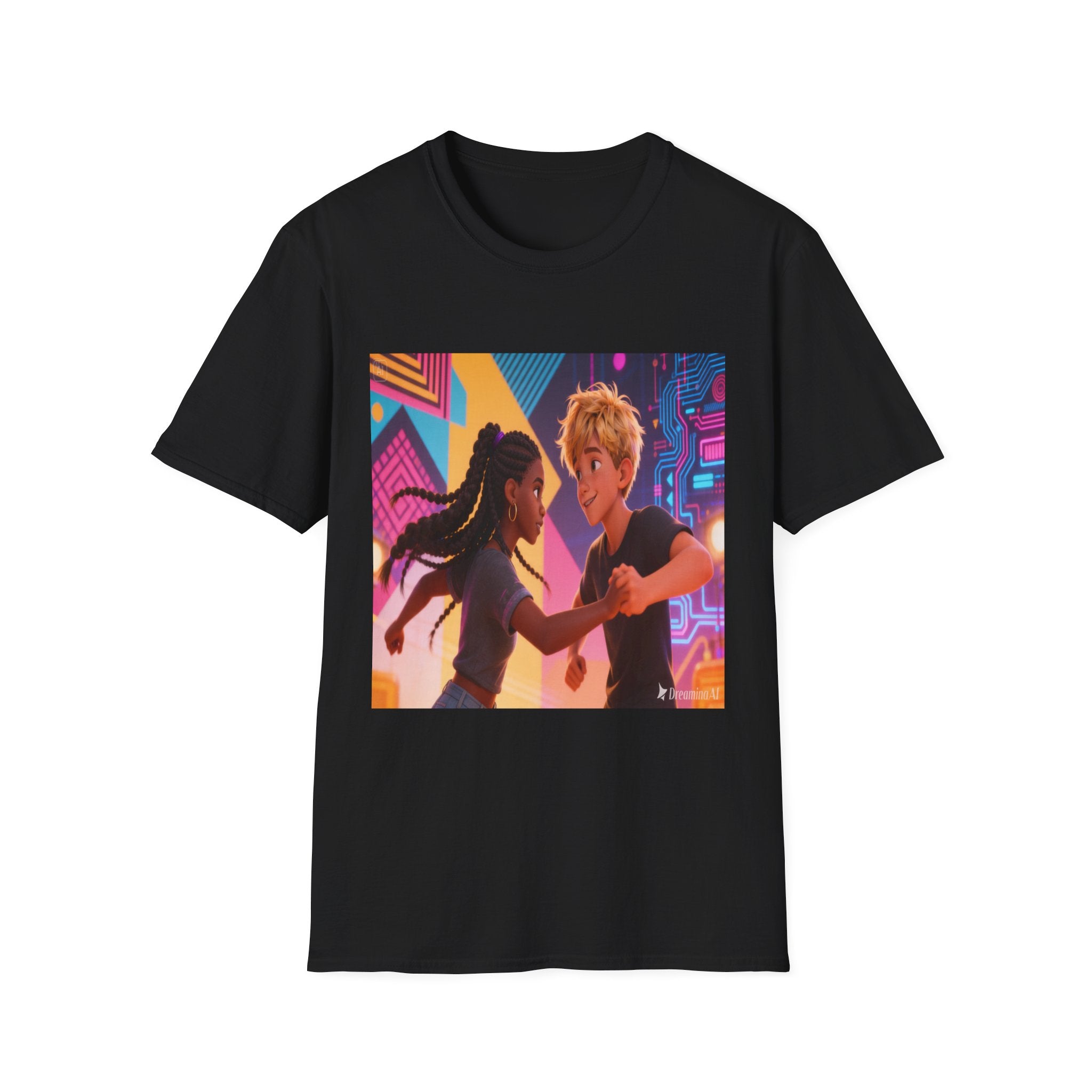 Graphic T-Shirt — Colorful Dance Scene Print