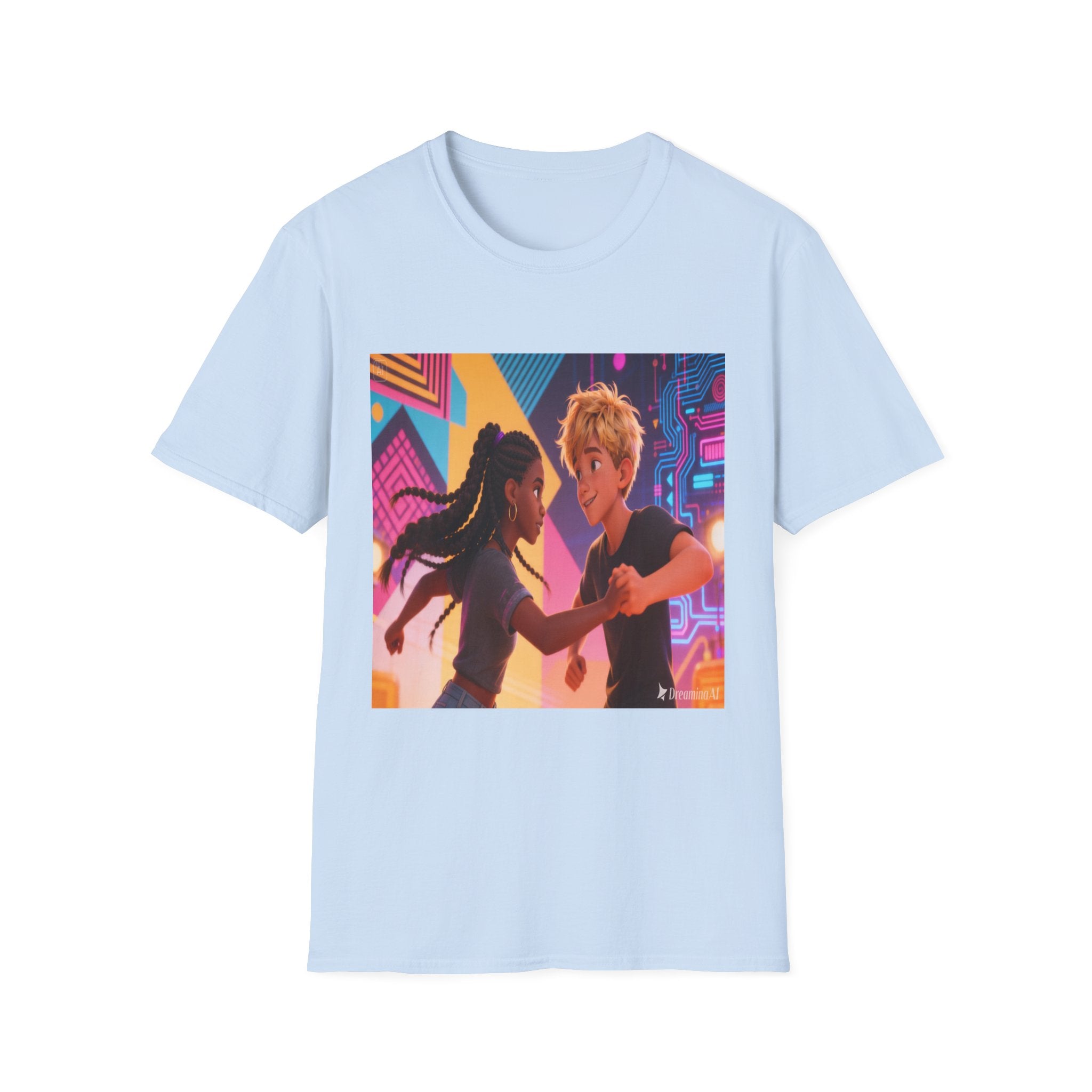 Graphic T-Shirt — Colorful Dance Scene Print
