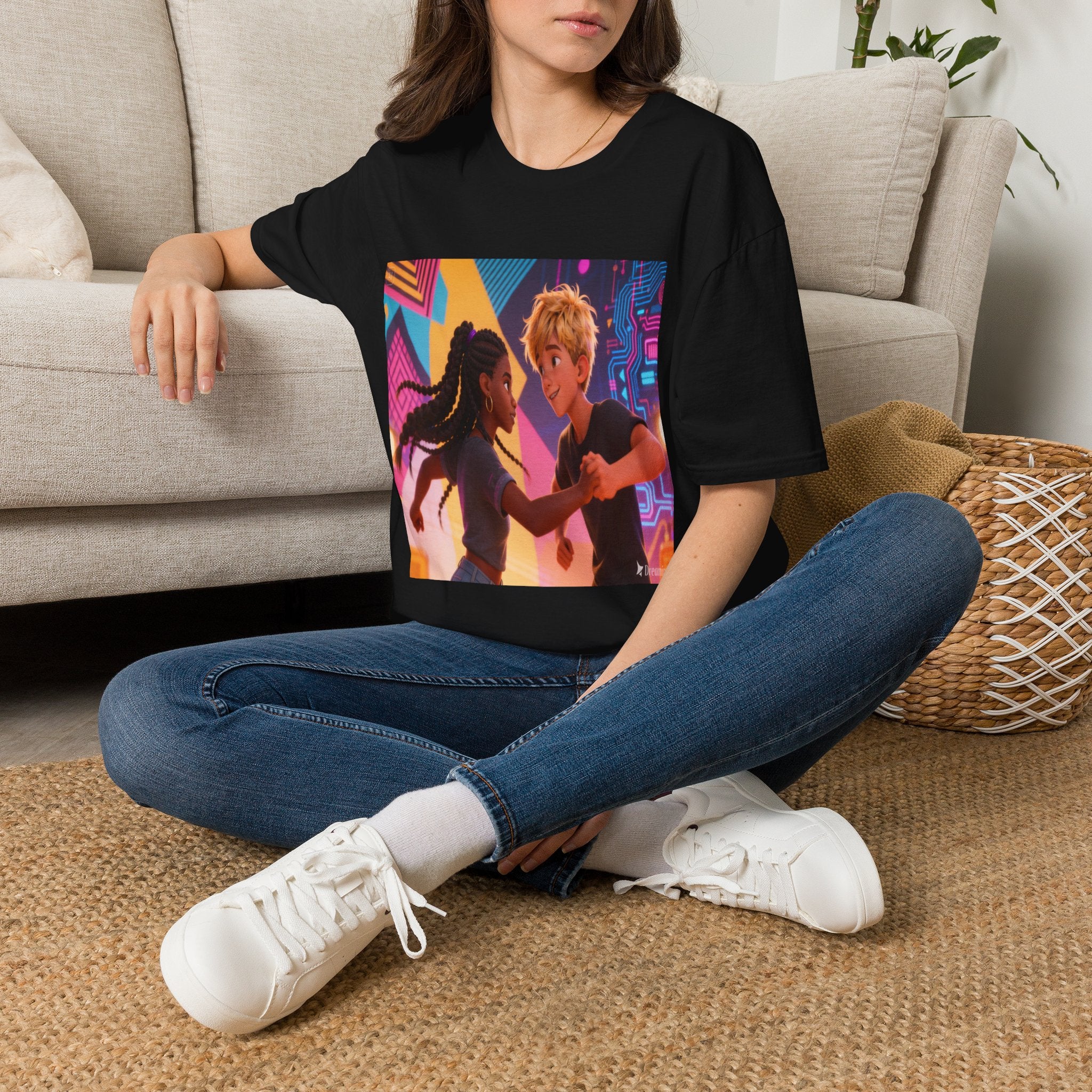 Graphic T-Shirt — Colorful Dance Scene Print
