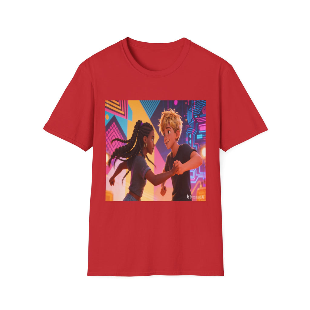 Graphic T-Shirt — Colorful Dance Scene Print