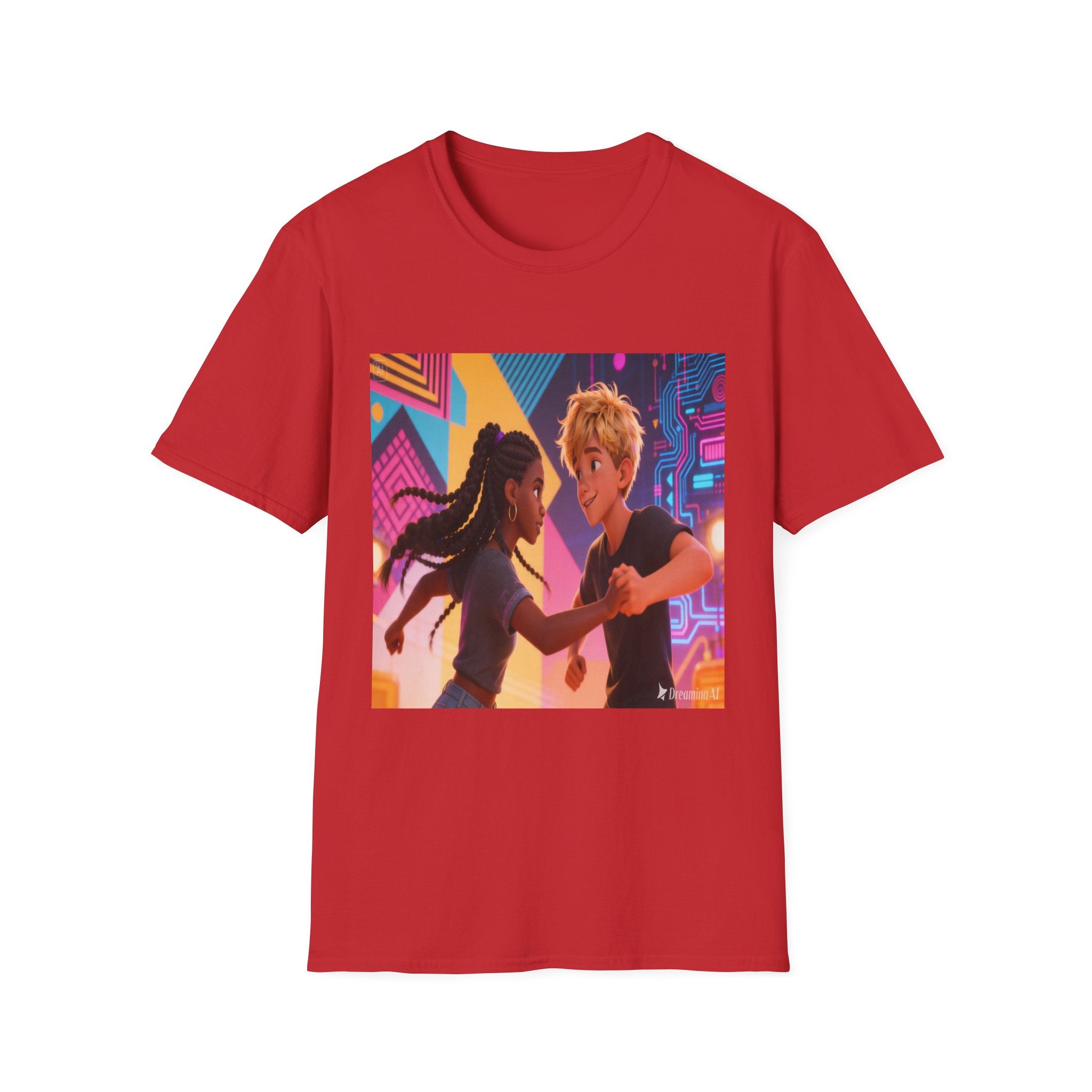 Graphic T-Shirt — Colorful Dance Scene Print