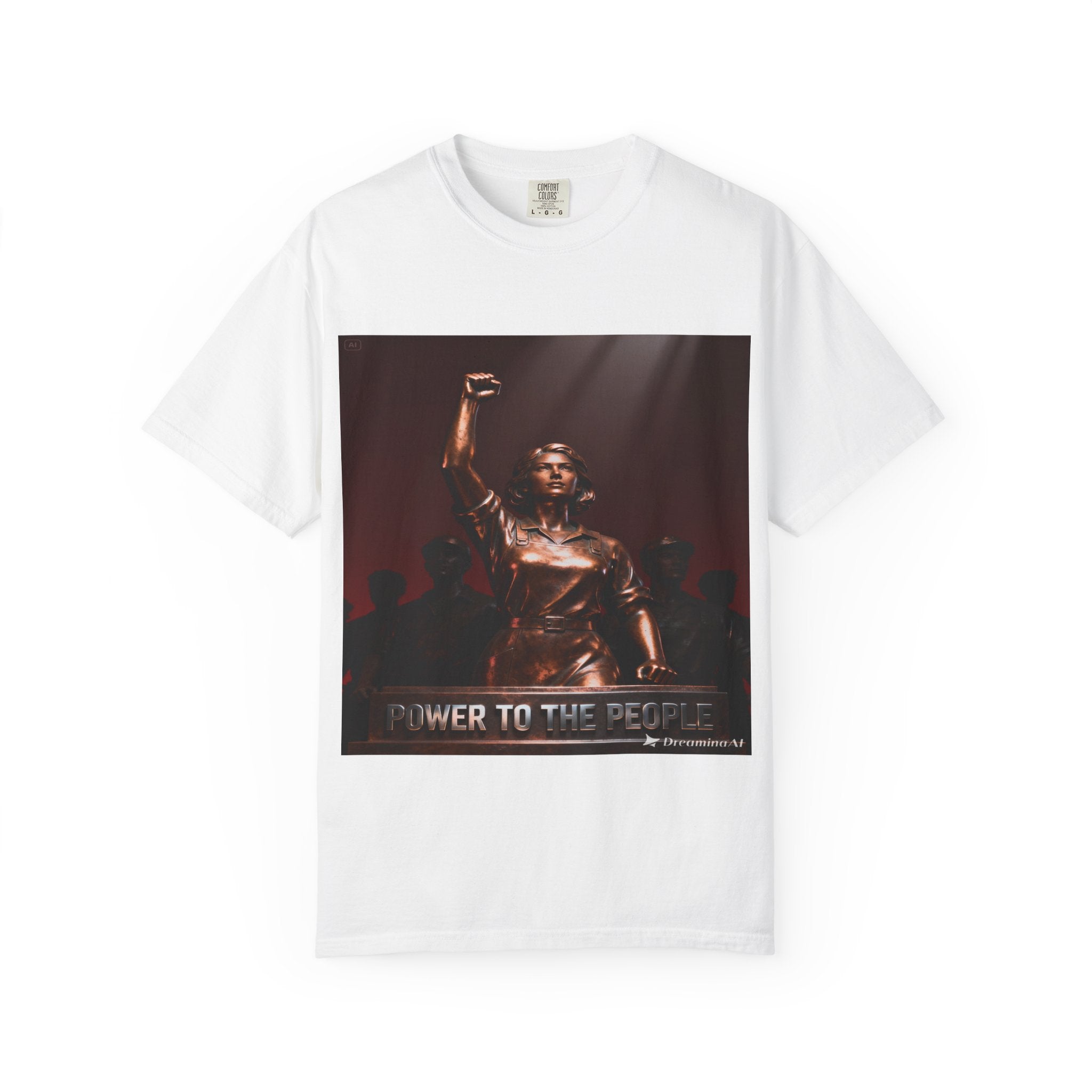 Power to the People – Revolutionary Worker Statue Poster | Socialist Art Print | Feminist Strength Wall Decor | Political Statement Artwork