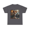 Dog in Suit Coffee Tee – Funny Canine Café T‑Shirt for Dog Lovers