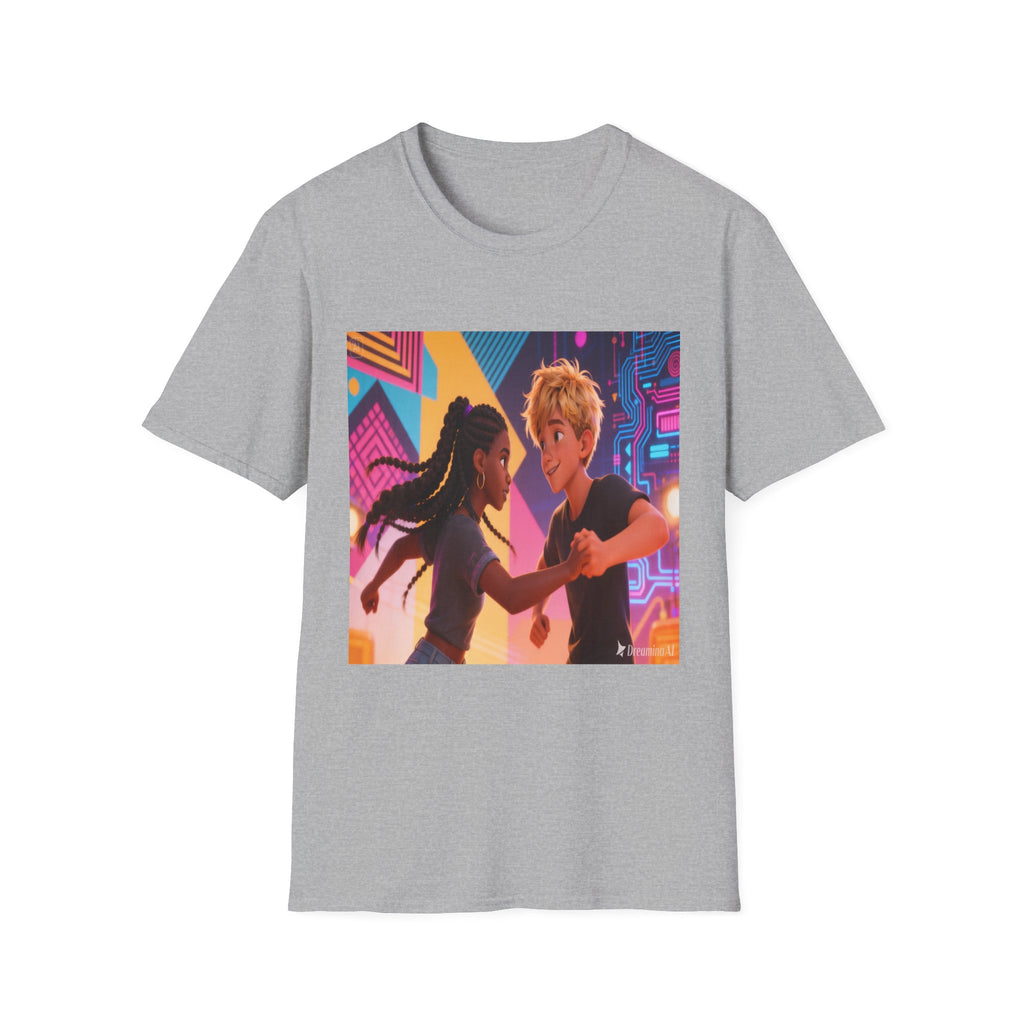 Graphic T-Shirt — Colorful Dance Scene Print