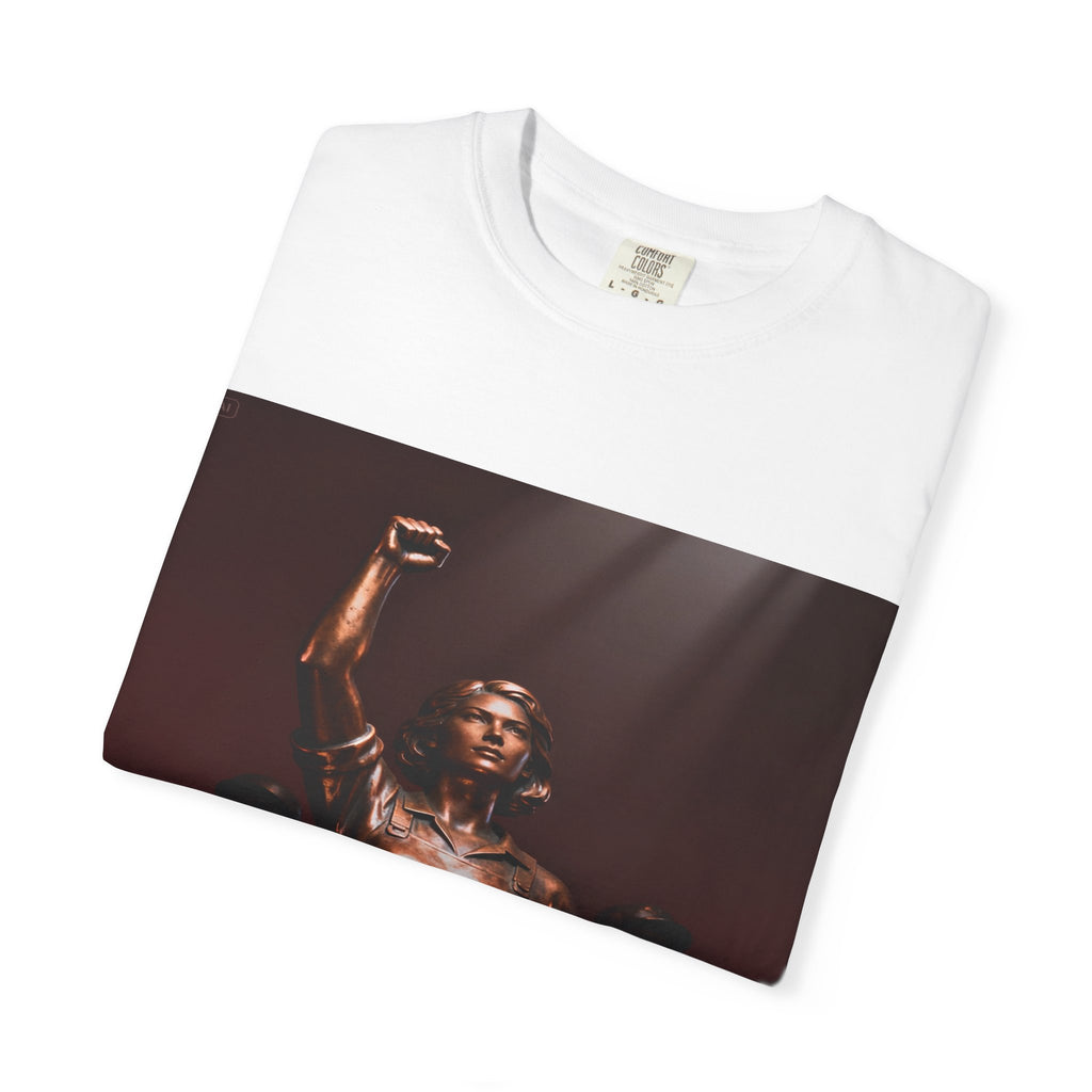 Power to the People – Revolutionary Worker Statue Poster | Socialist Art Print | Feminist Strength Wall Decor | Political Statement Artwork