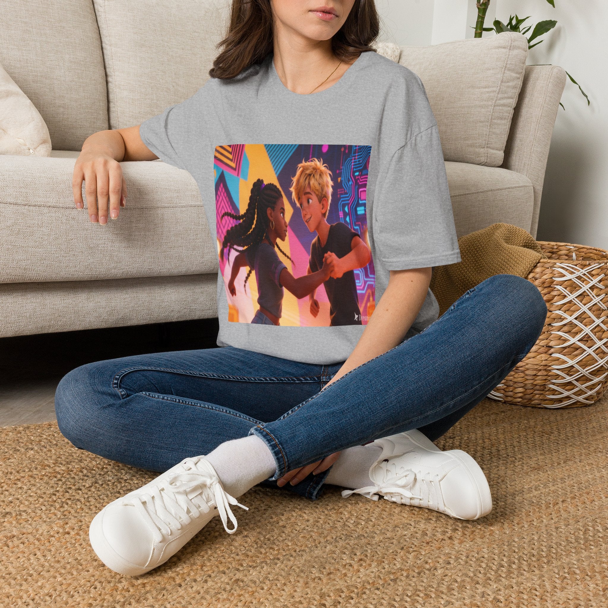 Graphic T-Shirt — Colorful Dance Scene Print