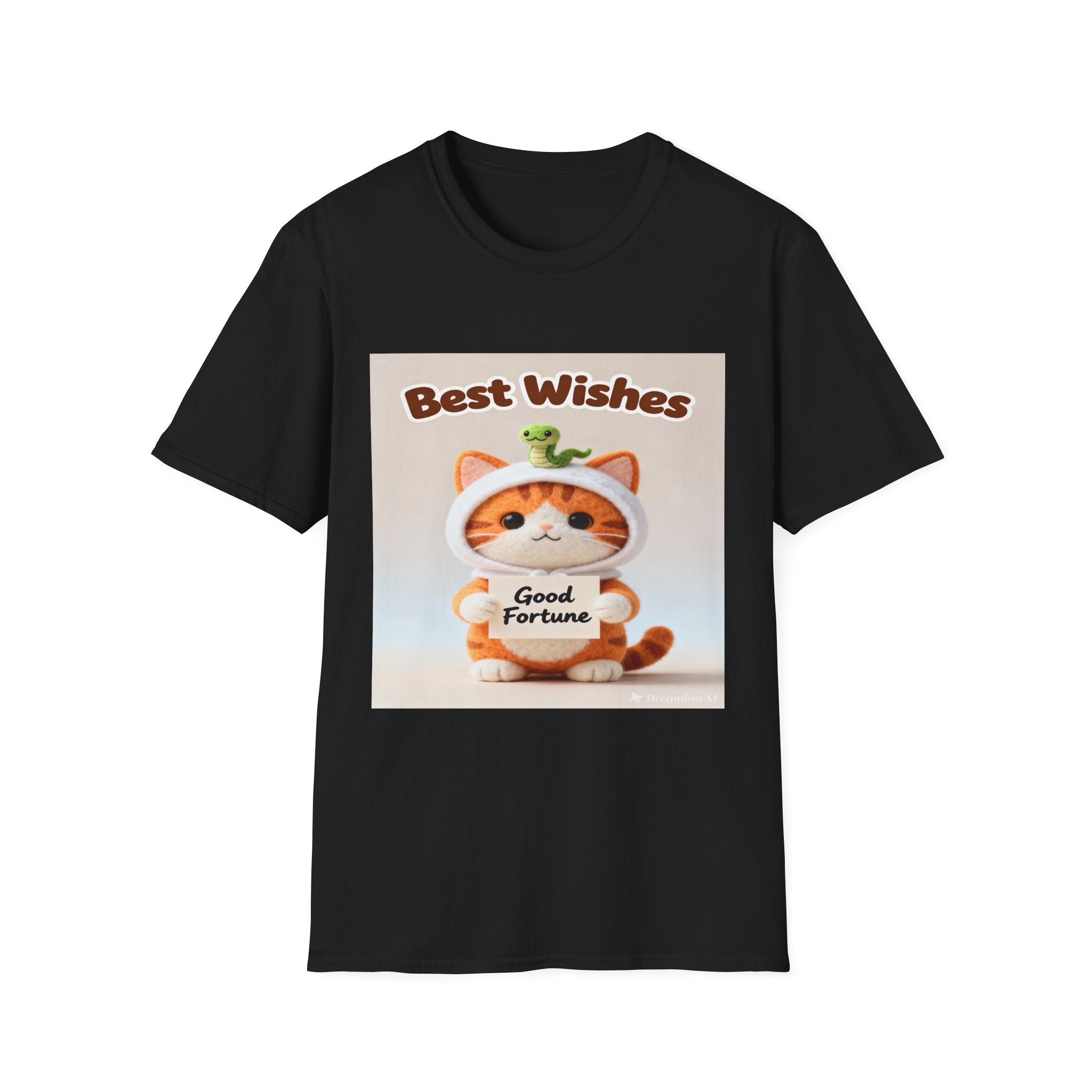 Best Wishes Cat T-Shirt — Cute Lucky Cat Design (Good Fortune)