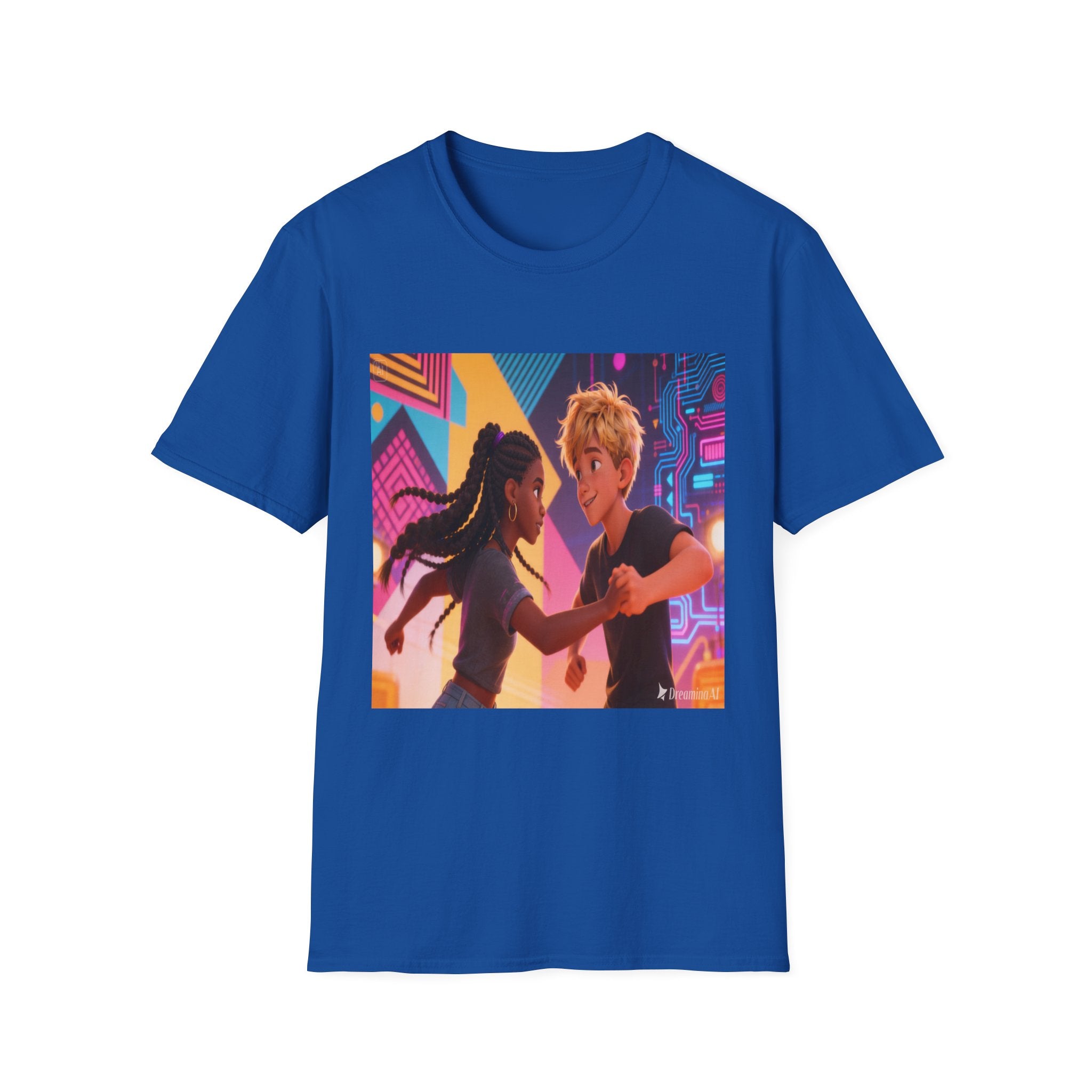 Graphic T-Shirt — Colorful Dance Scene Print