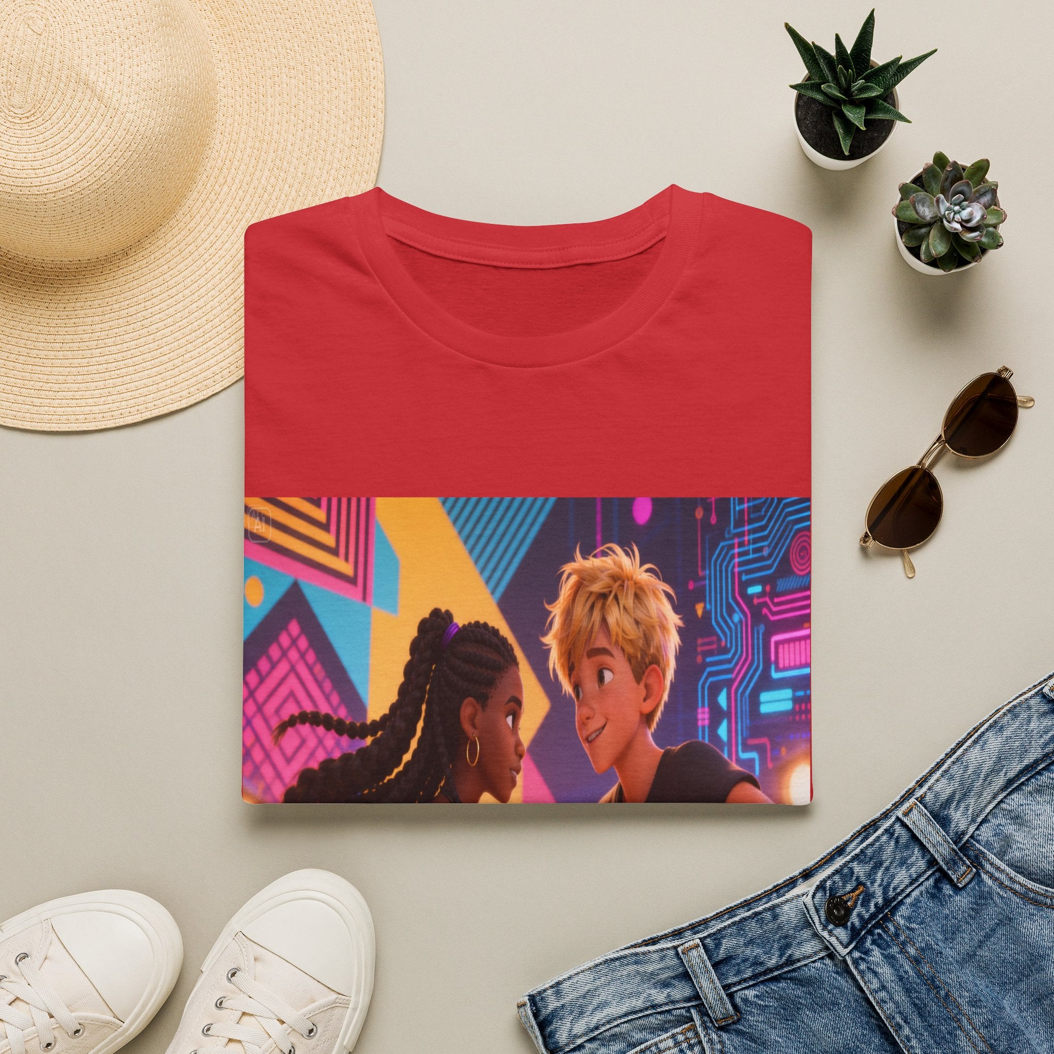Graphic T-Shirt — Colorful Dance Scene Print
