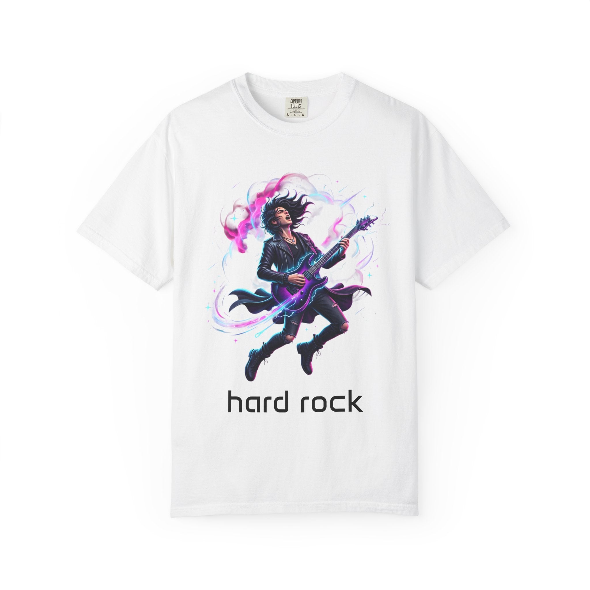 Guitar Sorcerer T-Shirt — Neon Fantasy Rock Music Tee