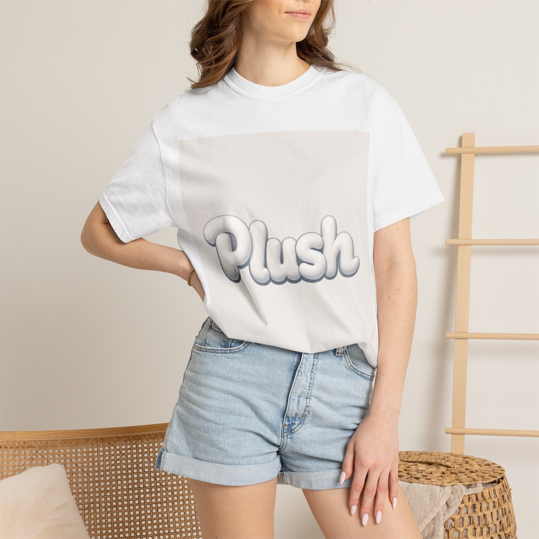 Plush Bubble Text T-Shirt