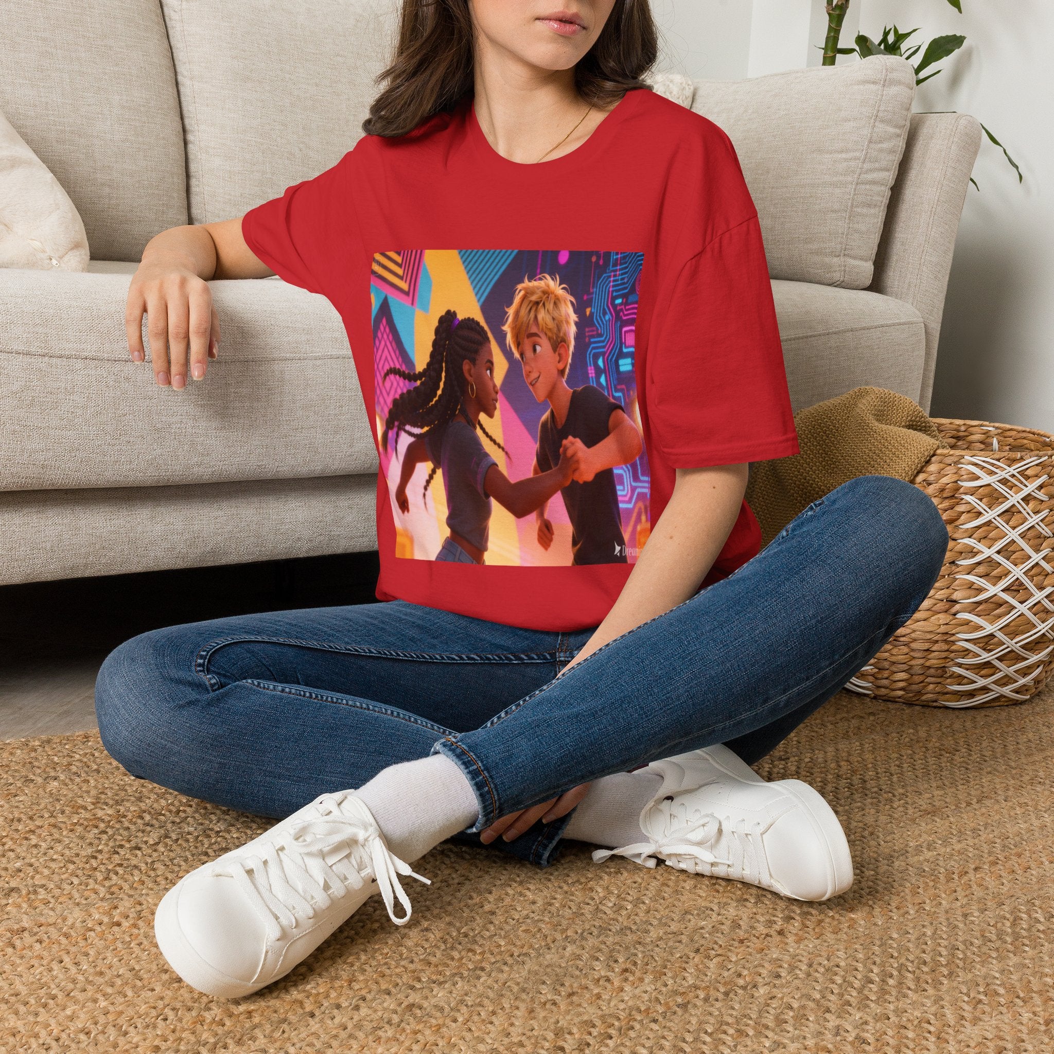 Graphic T-Shirt — Colorful Dance Scene Print