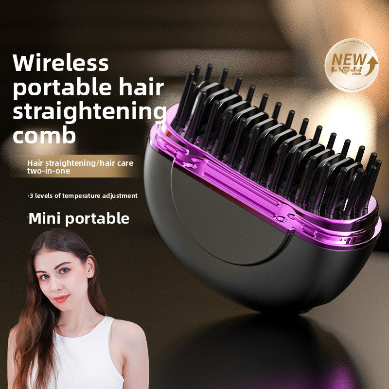Mini Wireless Hair Straightener Comb
